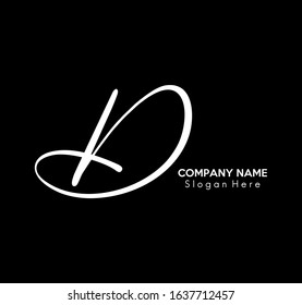 Vector Graphic of Logo with Calligraphy Style for Your Brand or Company Letter D