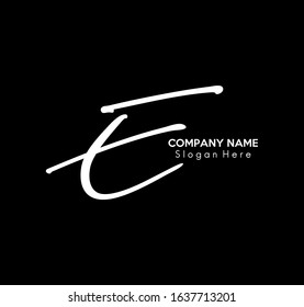 Vector Graphic of Logo with Calligraphy Style for Your Brand or Company Letter E