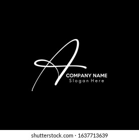 Vector Graphic of Logo with Calligraphy Style for Your Brand or Company Letter A
