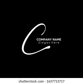 Vector Graphic of Logo with Calligraphy Style for Your Brand or Company Letter C