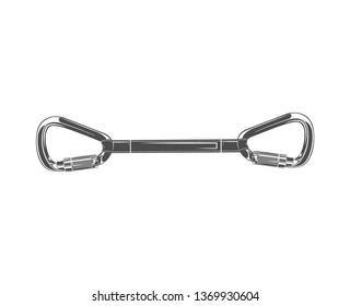 Vector graphic logo concept. Climbing equipment. Logo for an active lifestyle. Symbol emblem, element, print.