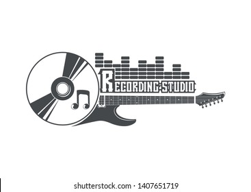 Vector graphic logo concept. Recording studio. Symbol emblem, element, print.