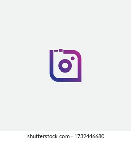 Diseño de logotipo gráfico vectorial Ilustración del concepto/plantilla del logotipo de la cámara, ideal para productos, comunidades, web, aplicaciones, etc.