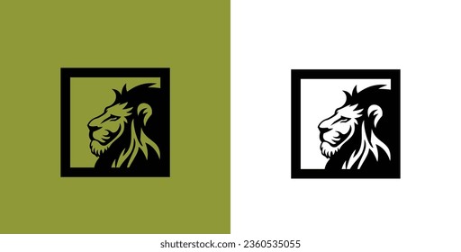 Logo Gráfico Vector Diseño León de Lujo de Lujo.Arte Heráldico Y Luminoso, Línea Perfecta e Ilustración Épica,Perfecto para tu Empresa Emblem.