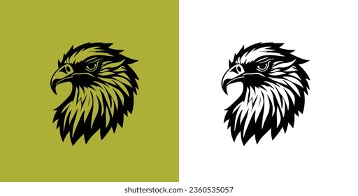 Diseño de Logotipo Gráfico Vector Águila de Lujo.Arte Heráldico Y Luminoso, Línea Perfecta e Ilustración Épica,Perfecto para su Empresa Emblem.