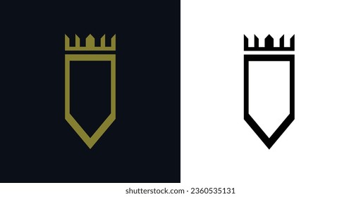 Vector Graphic Logo Design Luxury Design.Heraldic And Shiny, Perfect Line art and Epic Illustration,Perfect For your Company Emblem.
