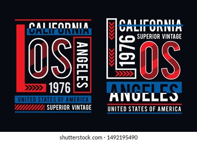 Vector graphic, Los Angeles, California, typography design, t-shirt print and other uses, vector illustration