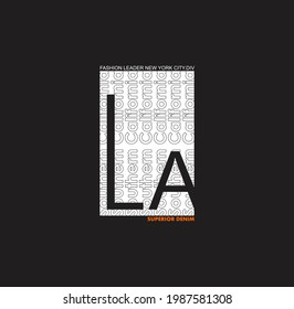 vector graphic of LOS ANGELES,NYC perfect for t-shirts design, clothing, hoodies, etc.