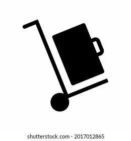 Vector Graphic of Luggage - Black Style - Can be used in web and mobile.Logo element illustration.symbol design.Editable stroke