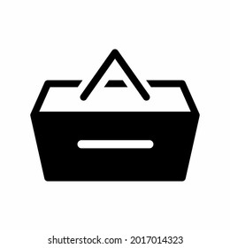 Vector Graphic of Lunch Basket - Black Style - Can be used in web and mobile.design element of design tools.designer equipment.Editable stroke
