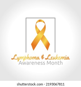 vector graphic of lymphoma and leukemia awareness month good for lymphoma and leukemia awareness month celebration. flat design. flyer design.flat illustration.