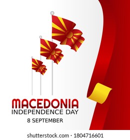 gráfico vectorial del día de la independencia de Macedonia bueno para la celebración de la independencia de Macedonia. diseño plano. diseño de volante.ilustración plana.