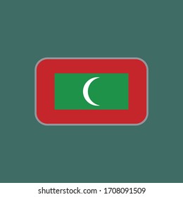 vector graphic of the maldives state flag