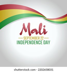 vector graphic of Mali independence day good for Mali independence day celebration. flat design. flyer design.flat illustration.