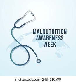 Vector gráfico de la Semana de Concientización sobre la Malnutrición ideal para la celebración de la Semana de Concientización sobre la Malnutrición.