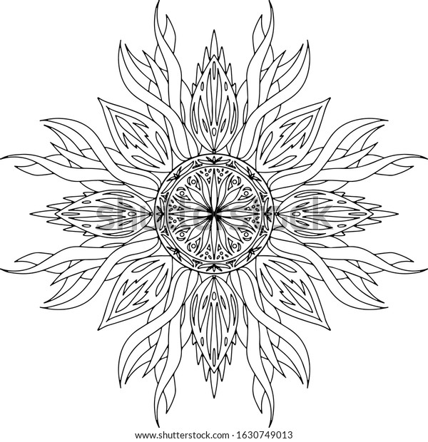 vector graphic mandala good coloring book stock vector