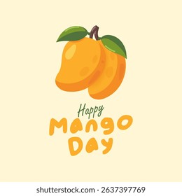 vector graphic of Mango Day, ideal for Mango Day celebration.
