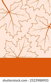 Vector graphic with maple leaves. Free space for text. Template for invitations, greetings, social media posts and advertising.