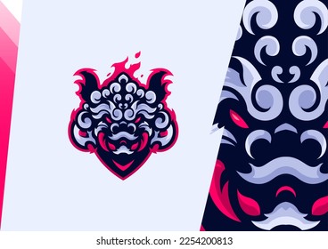Vector graphic mascot logo template of foodog perfect for esport and gaming logo