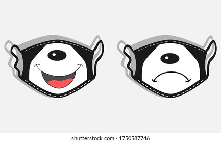vector graphic of mask. Perfect for mask design.