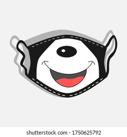 vector graphic of mask. Perfect for sticker, background and mask design.