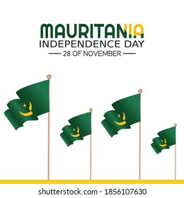 vector graphic of Mauritania independence day good for Mauritania independence day celebration. flat design. flyer design.flat illustration.	
