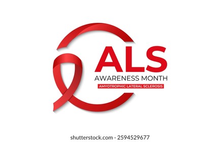 vector graphic of May is ALS Awareness Month, with the goal of raising awareness and driving research for the disease. Design for web banner, cards, prints, social media, poster, flyer and background 