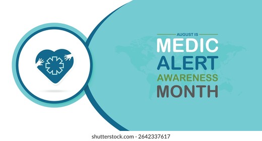 vector graphic of MedicAlert Awareness Month good for MedicAlert Awareness Month celebration. flat design. flyer design.flat illustration.

