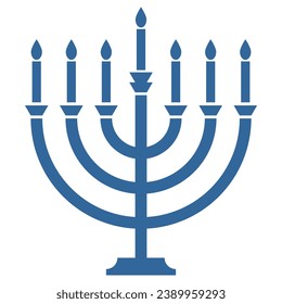 Vector graphic of menorah symbol with candles