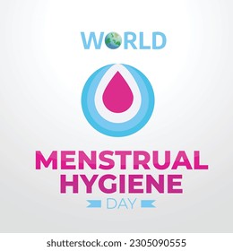 vector graphic of Menstrual Hygiene Day good for Menstrual Hygiene Day celebration. flat design. flyer design.flat illustration.