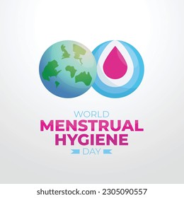 vector graphic of Menstrual Hygiene Day good for Menstrual Hygiene Day celebration. flat design. flyer design.flat illustration.