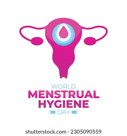 vector graphic of Menstrual Hygiene Day good for Menstrual Hygiene Day celebration. flat design. flyer design.flat illustration.