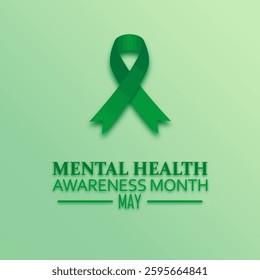 Vector graphic of Mental Health Awareness Month for Mental Health Awareness Month celebration.