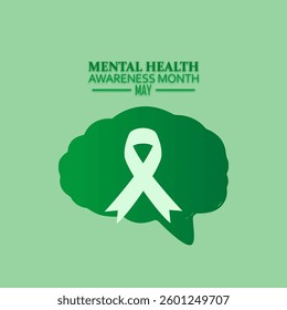 vector graphic of Mental Health Awareness Month ideal for Mental Health Awareness Month celebration