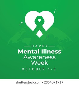 vector graphic of Mental Illness Awareness Week good for Mental Illness Awareness Week celebration. flat design. flyer design.flat illustration.