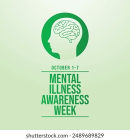 vector graphic of Mental Illness Awareness Week ideal for Mental Illness Awareness Week celebration.
