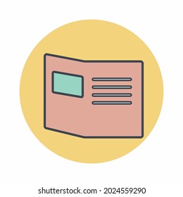 Vector Graphic of Menu Book - Color Mate Style - simple illustration. Editable stroke. Design template vector.outline style design.Vector graphic illustration