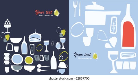 vector, graphic menu for restaurant, many variations possible