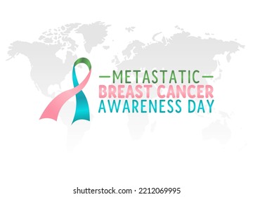 vector graphic of metastatic breast cancer awareness day good for metastatic breast cancer awareness day celebration. flat design. flyer design.flat illustration.