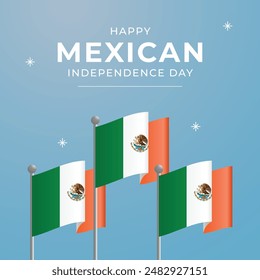 Grafik der Vektorgrafik des mexikanischen Unabhängigkeitstages, ideal zur Feier des mexikanischen Unabhängigkeitstages.
