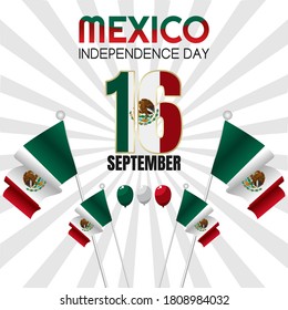 gráfico vectorial del día de la independencia de México bueno para la celebración del Día de la Independencia de México. diseño plano. diseño de volante.ilustración plana.
