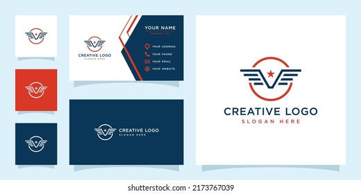 Vector graphic of military logo design template