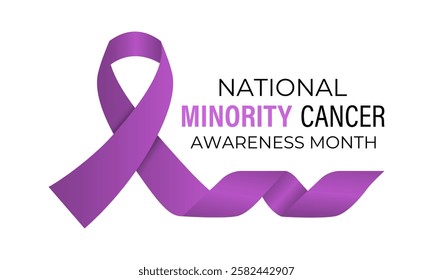 Vector graphic of Minority Cancer awareness month is observed every year in April. Raise awareness about the types of cancers that disproportionately affect minority communities. background design.