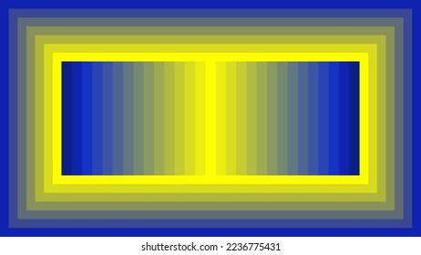 Vector graphic of mistery lights on abstract blue and yellow rectangle shapes. Vertical Stripes Gradient Color Palette. Can be used for wallpapers, themes, fashion design, etc. 
