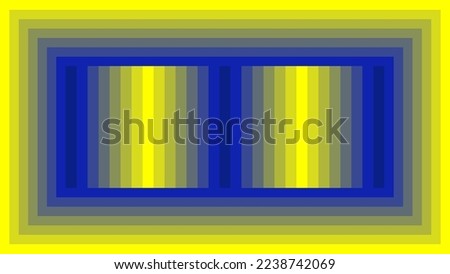 Vector graphic of mistery lights on abstract blue and yellow rectangle shapes. Vertical Stripes Gradient Color Palette. Can be used for wallpapers, themes, fashion design, etc. 