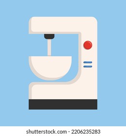 Vector graphic of mixer. White mixer machine illustration with flat design style. Suitable for content design assets