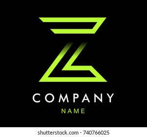 Vector graphic modern design font / symbol / alphabet / Letter Z