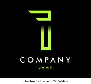 Vector graphic modern design font / symbol / alphabet / Letter I