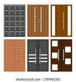 vector graphic of modern door 3x2m size