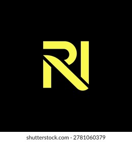 Vector graphic of the modern RN monogram logo with sleek, interlocking letters and clean geometric typography. This vector is perfect for company logos, templates, wedding name designs, etc.